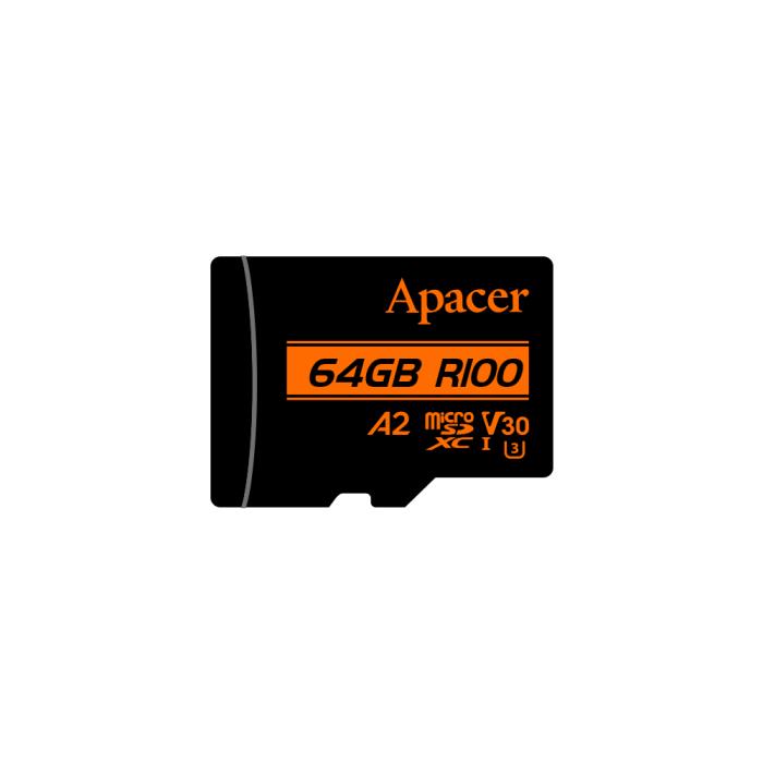 Memory Card Micro SDXC UHS-I U3 V30 64GB Apacer A2